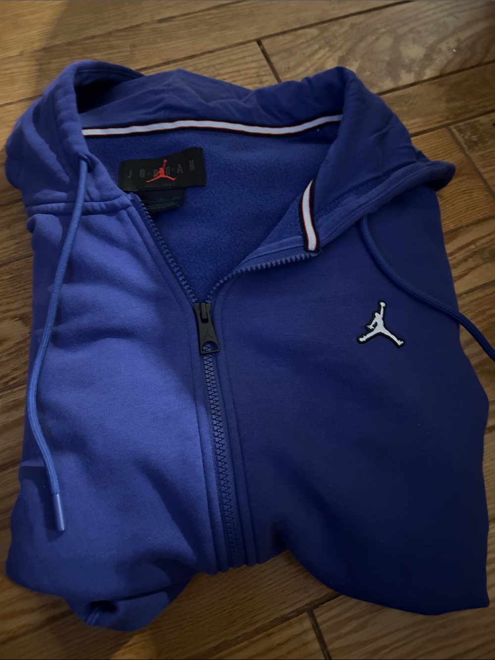 Jordan Boys' Royal Blue Full-Zip Hooded Jacket